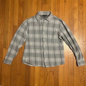Vince Gray Flannel Button Down Shirt Women’s M